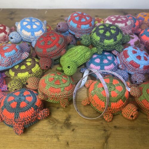 Turtle Tape Measure Crocheted Spring Crochet knitting sewing - Choose Colour